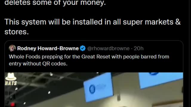 Whole Foods prepping for the Great Reset with people barred from entry without QR codes.