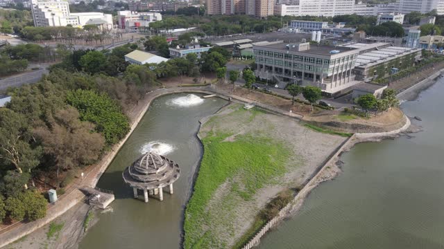 Chengcing Lake 澄清湖風景區 drought 🇹🇼 (2021-04) {aerial}