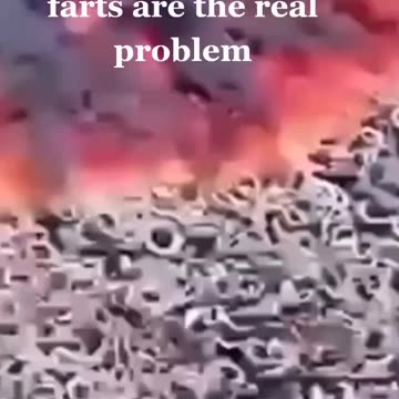 Tire Fire in kuwait - Cow Farts are the Issue Not the Massive Tire Fires