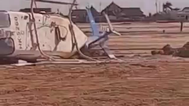 Video: Helicóptero de reconocido hotel se accidentó en La Guajira