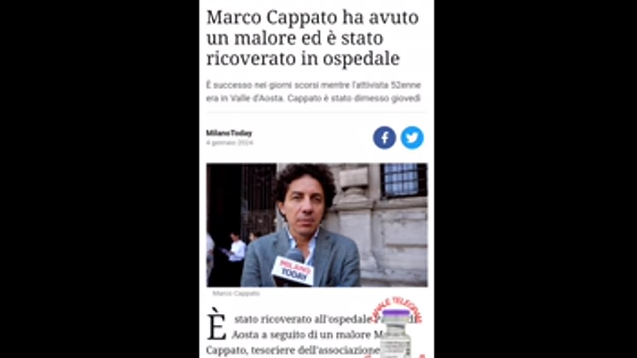 Malori improvvisi dal 2 al 4 gen. 2024.
