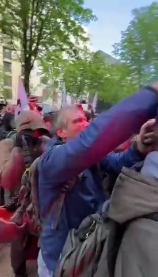 French Pension Protesters Storm LVMH Building In Downtown Paris