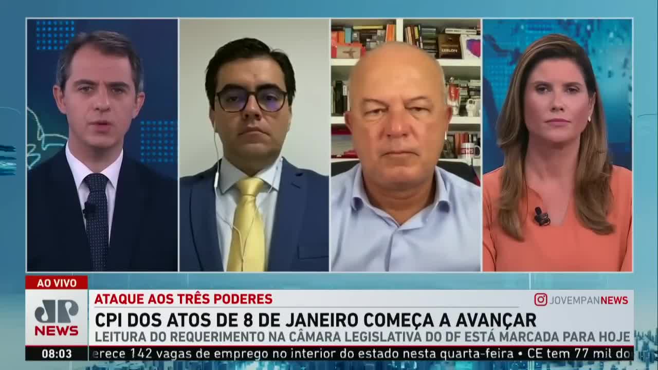 Jovem Pan News - Motta e Vilela avaliam CPI sobre os atos de 8 de janeiro no DF