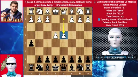 Stockfish 15.1 (4k elo) sacrificed everything against Magnus Carlsen | stockfish Vs Magnus | Chess