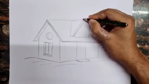 Easy House Drawing for kids // Bunglow Drawing // Easy Drawing