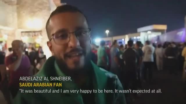 Street celebrations after Saudi World Cup win