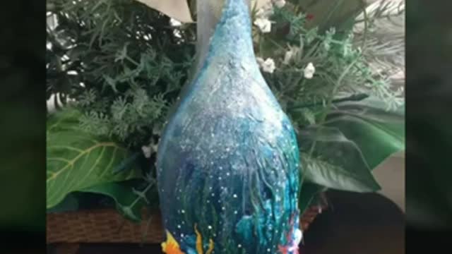creative old bottles decoration/easy artistic home decor ideas