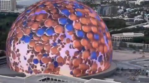 The Vegas Sphere looking out from the High Roller 🤩