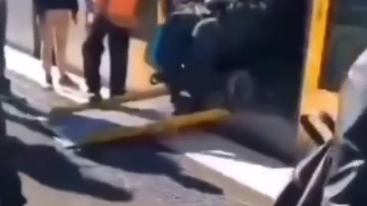 Awful wheelchair accident