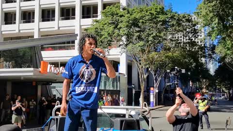 Brisbane, Queensland Australia. Freedom Rally Saturday 16 October 2021. The People's Revolution.