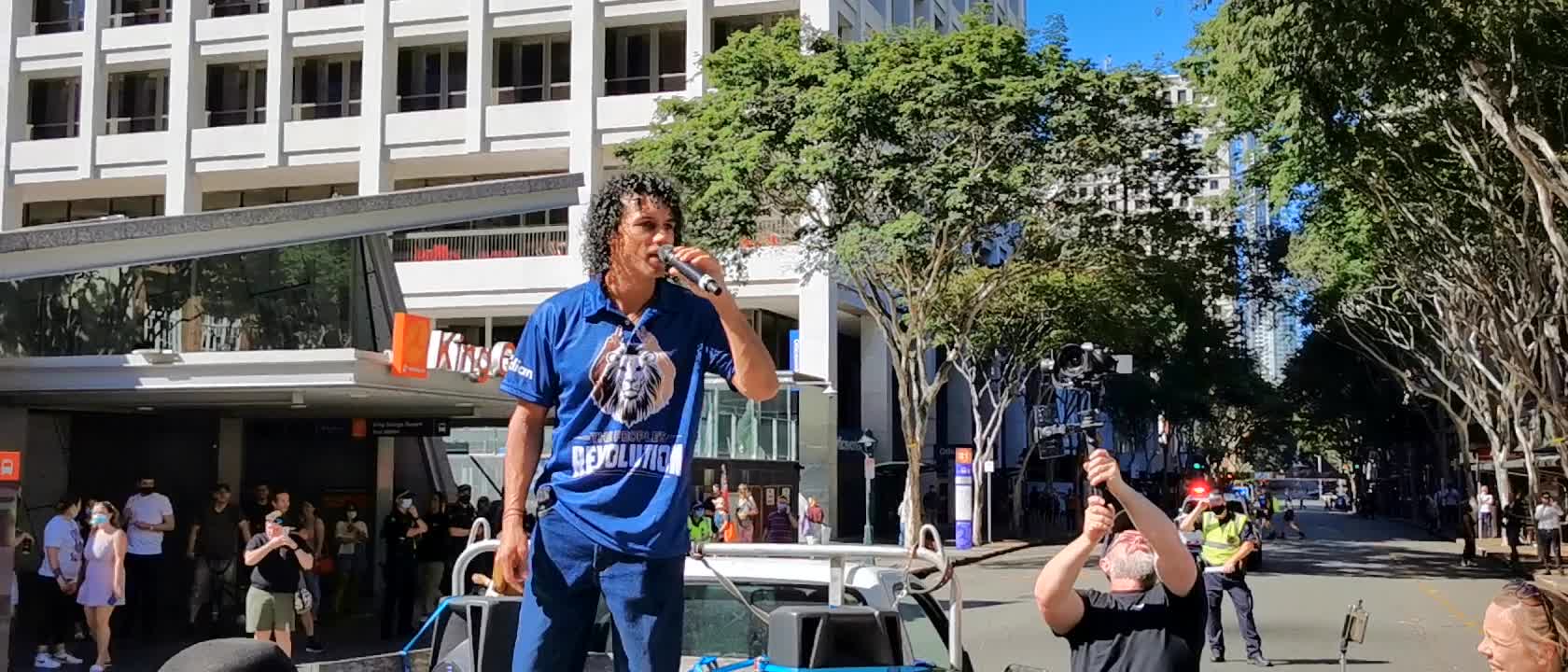 Brisbane, Queensland Australia. Freedom Rally Saturday 16 October 2021. The People's Revolution.