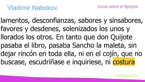 Vladimir Nabokov - Curso sobre el Quijote 2/3