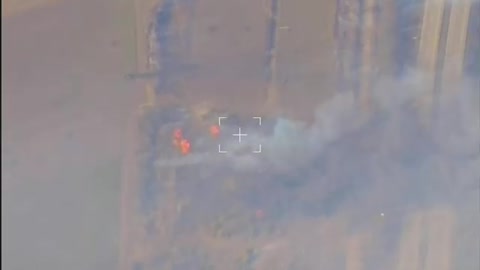 Russian reconnaissance drone records destruction of an Ukrainian Grad MRLS