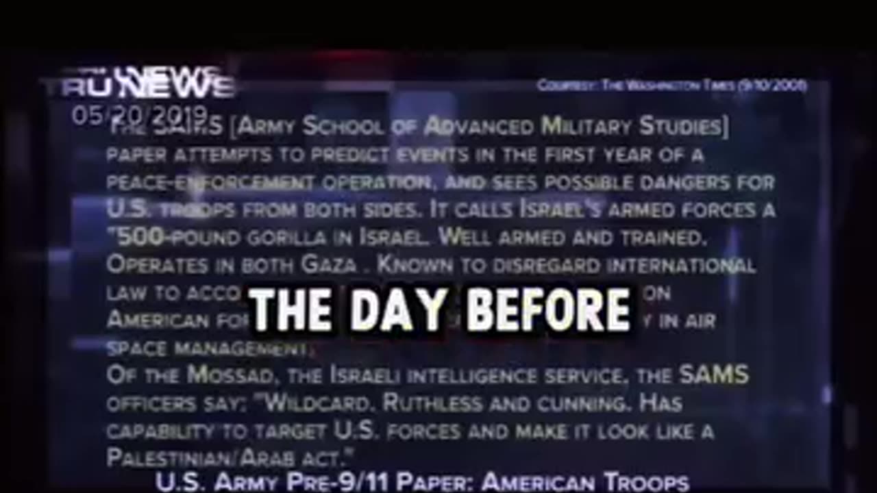 US ARMY REPORT EXPOSES ISRAELS FALSE FLAGS TO START WW3(ARMAGEDON)