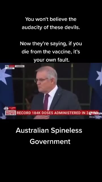 Australia gov now says if you took the 💉,it's your fault