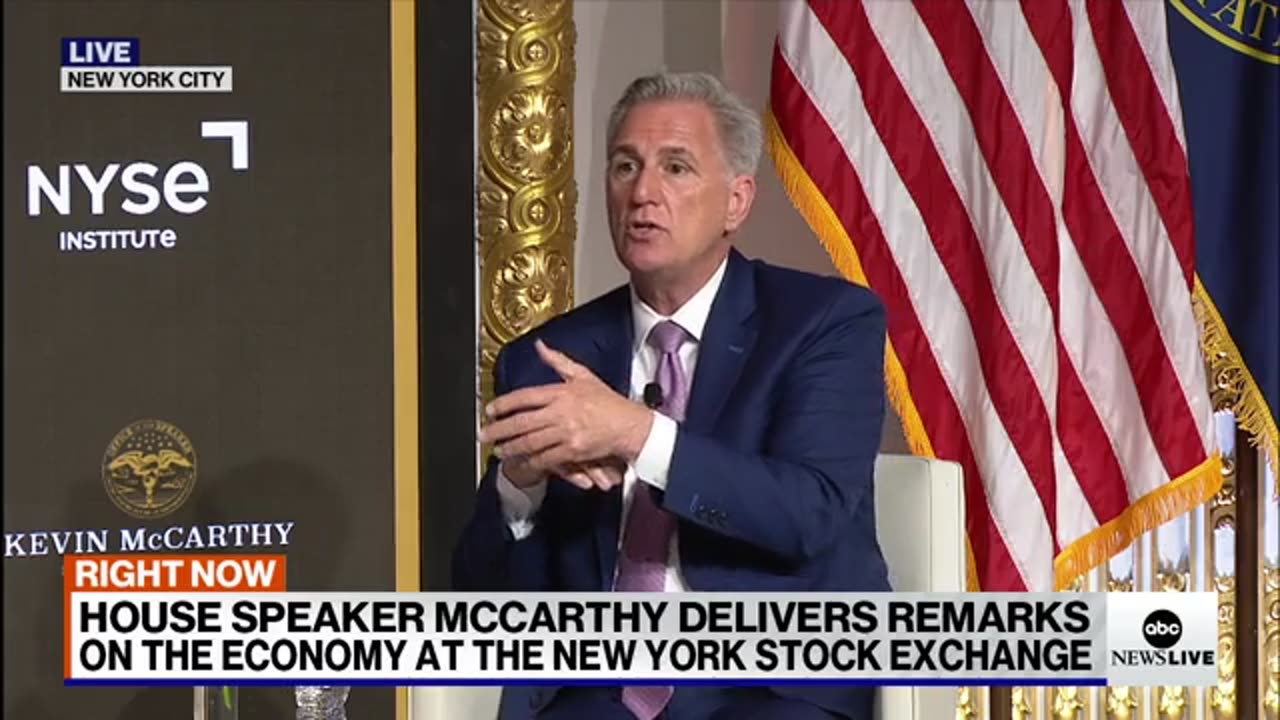 House Speaker McCarthy remarks on the economy at the New York Stock Exchange: