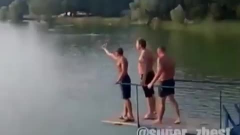 Funny Jump Into The Water