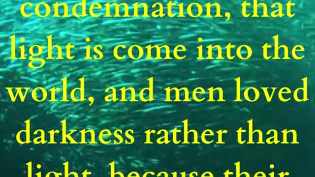And this is the condemnation, that light is come into the world