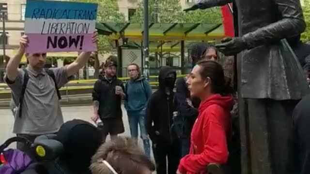 UK, Manchester women's rights group battle with antifa and LGBTQ groups! *See Description*