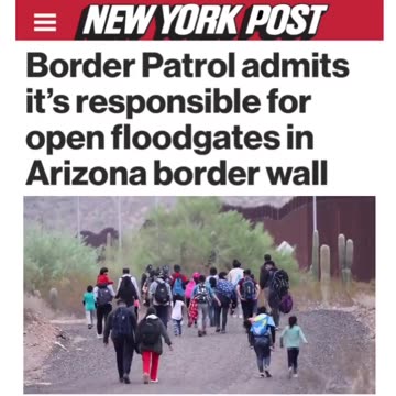 Border Patrol Admits Open Floodgates @ Wall in Arizona