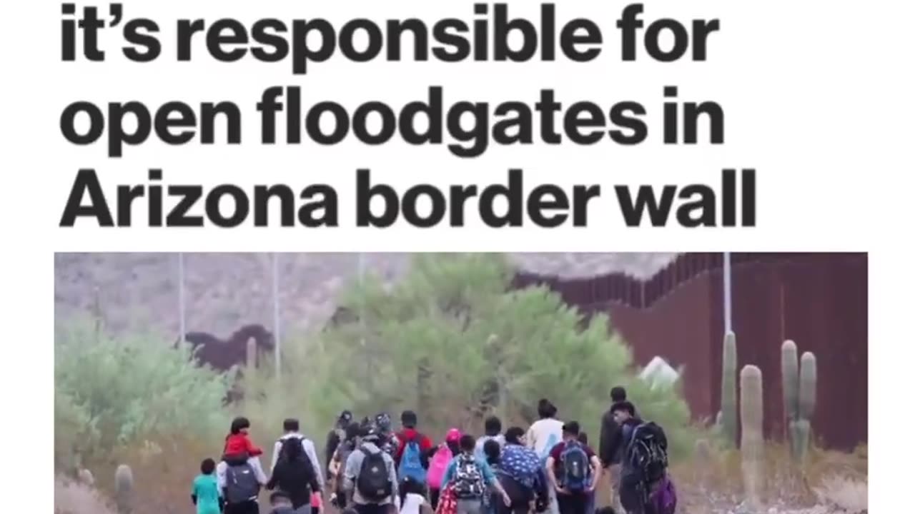 Border Patrol Admits Open Floodgates @ Wall in Arizona