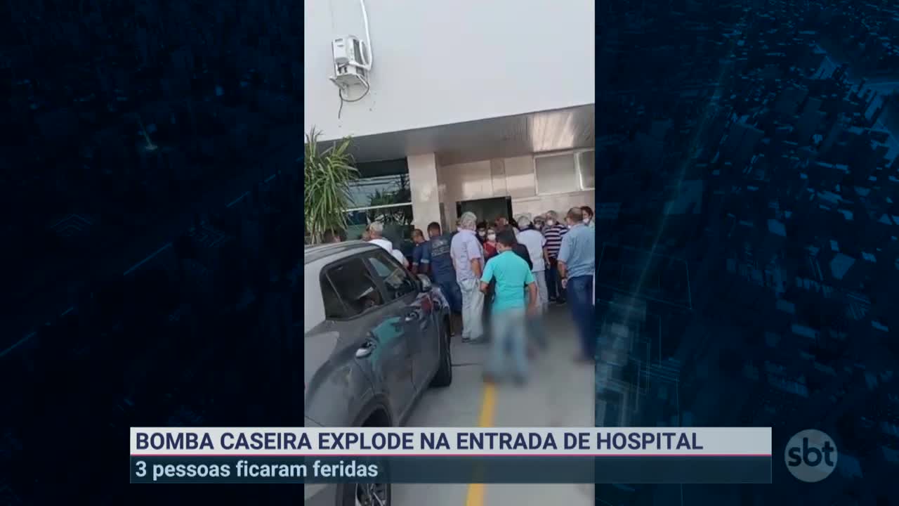 Bomba caseira explode em hospital e atingido tem mão amputada