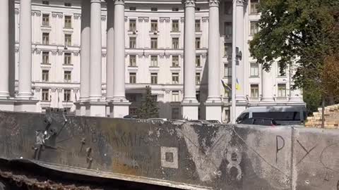 Damaged Russian vehicles in Kyiv