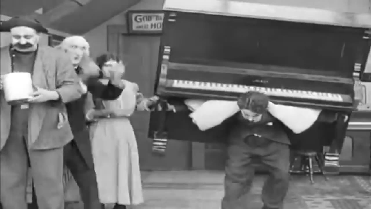 Charlie Chaplin- Piano Delivery- 1914 Ultra High Definition (UHD)| Funny Video | Classic Movie