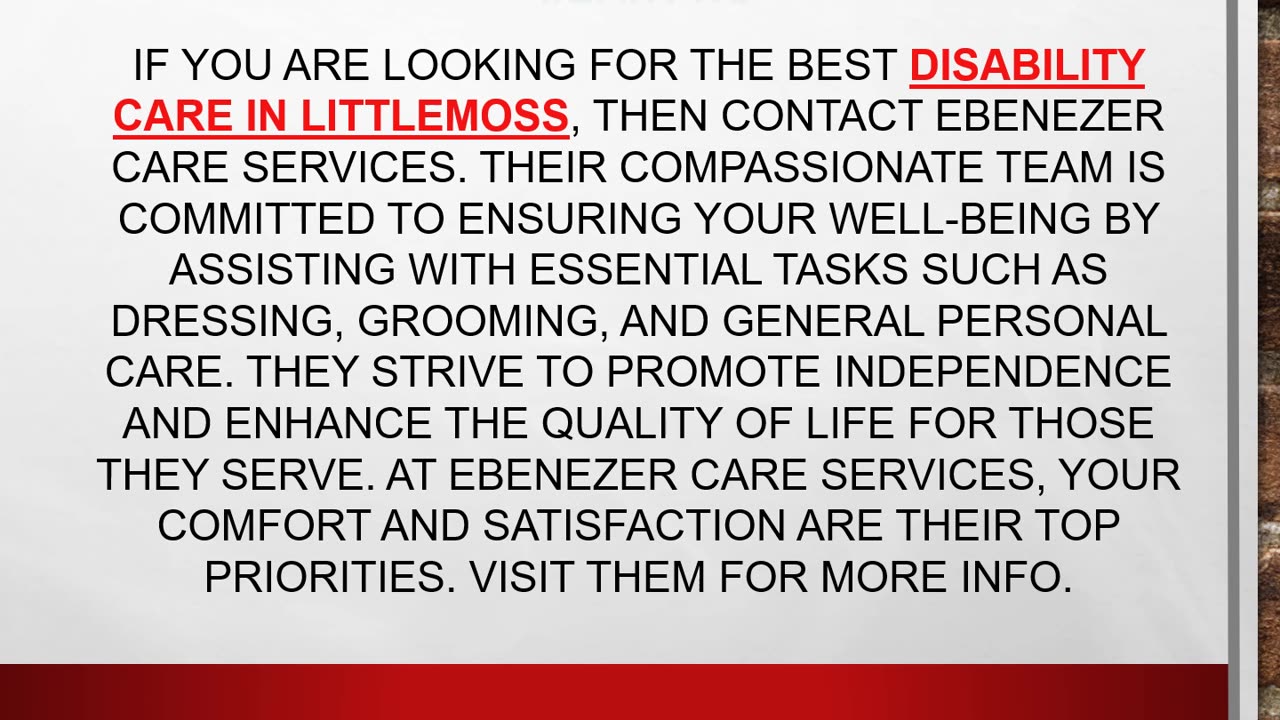 Best Disability Care in Littlemoss