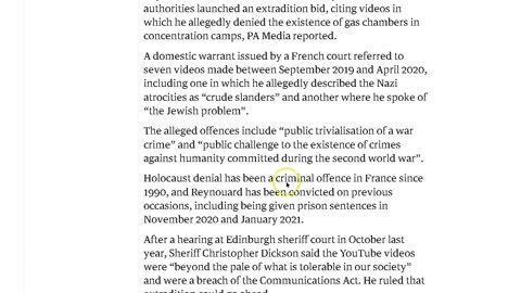 Persecuted for disputing what we are told