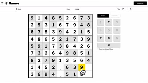 Sudoku 2023-06-30 easy