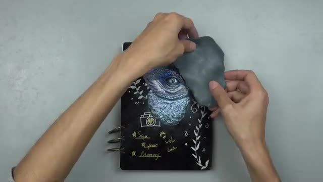 🐲Customize your DRAGON EYE CLAWS SKETCHBOOK COVER - Polymer Clay TUTORIAL