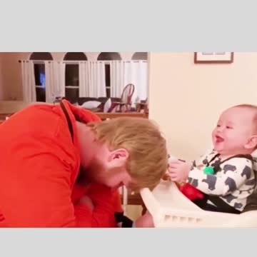 daddy's funny face made me laugh