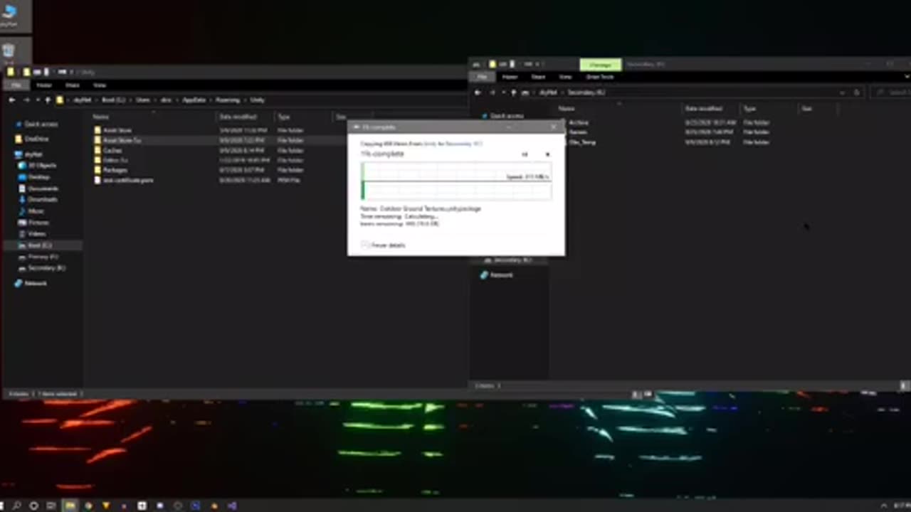 Change Unity Assets Location :/Tutorial