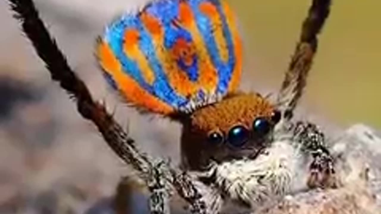 THE DANCING RAINBOW PEACOCK SPIDER DANCE