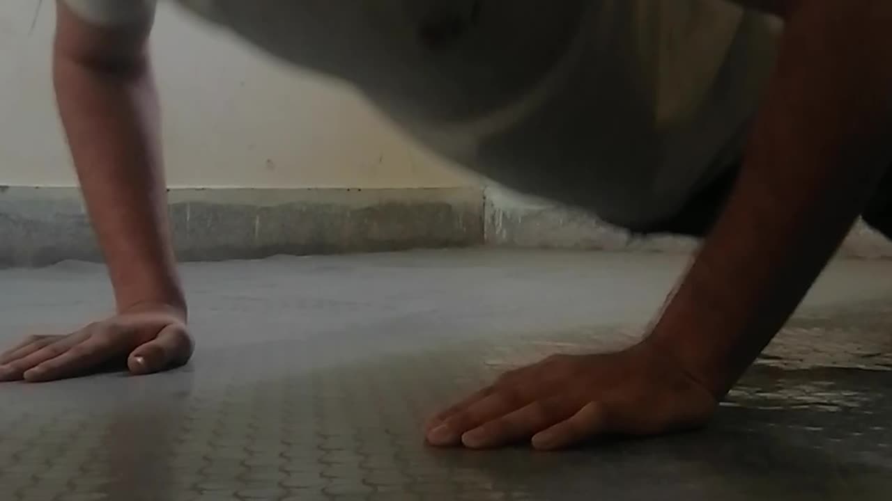 Gym workout pushups