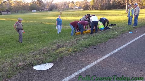 MOTORCYCLE CRASH, DRIVER IN CRITICAL CONDITION, BOLD SPRINGS TEXAS, 03/04/23...