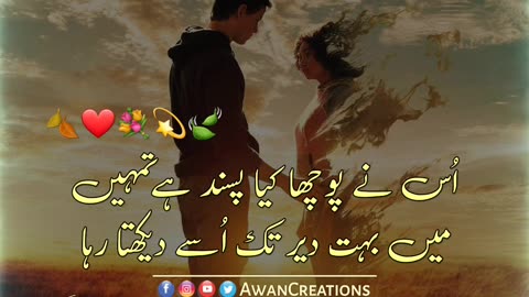 Usne Pocha Kya Pasand Hy Tumhein | Urdu Poetry | Status Video | Rumble Videos