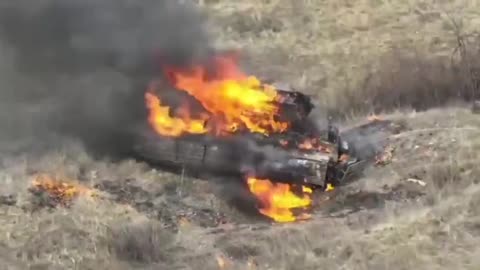 Grenade Falls Strait Through a Russian Tank's Cage