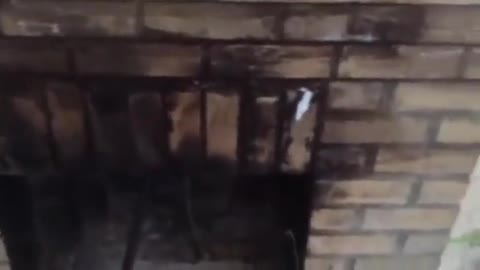 Soot Cleanup on a Brick Fireplace