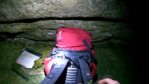 Leaving wittery cross. GoPro. Dartmoor. Night hiking.