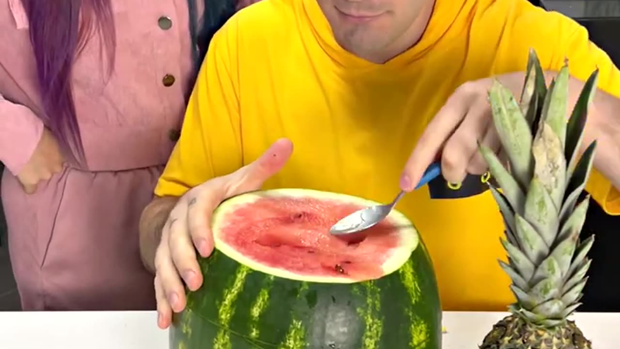 She hid in the 🍉