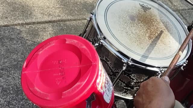 Drumming at the market