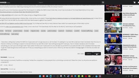 Alex jones does not be leave in free speech and here is the prove
