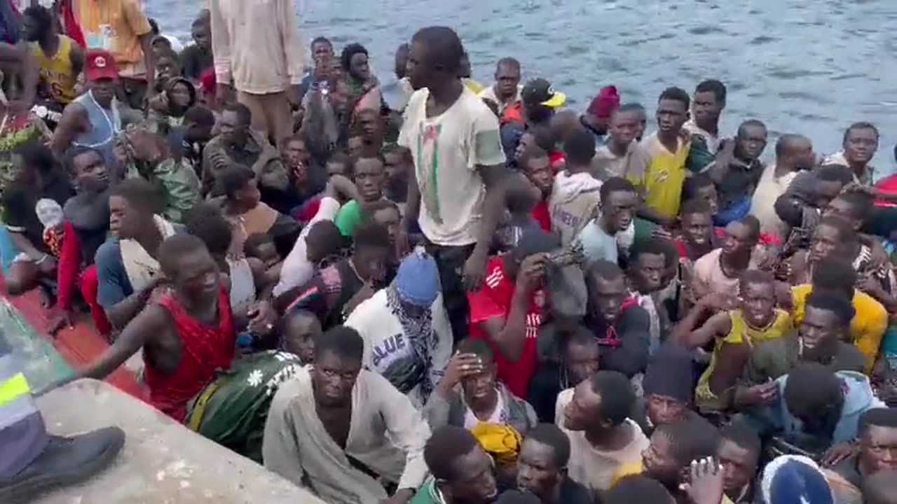 A boat with 280 migrants arrived in the Canary Islands today.