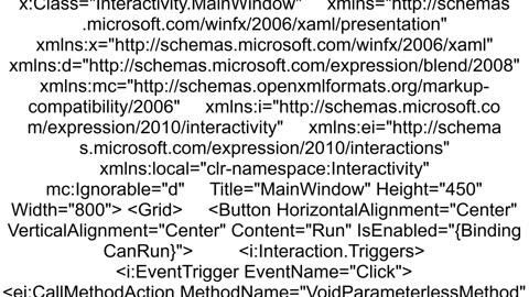 How do I call a call method from XAML in WPF