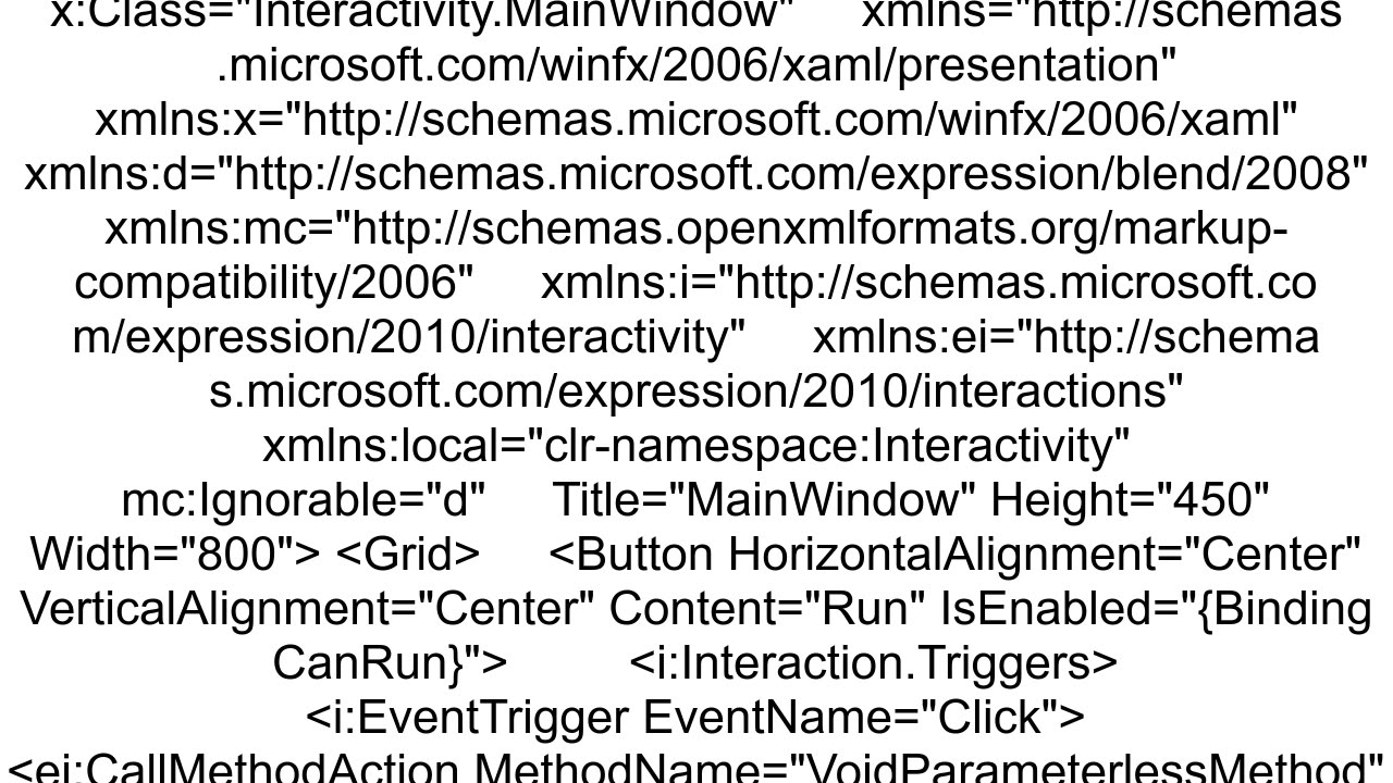 How do I call a call method from XAML in WPF