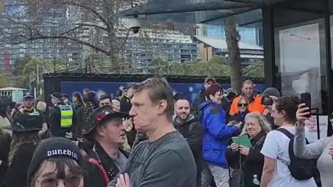 Parents gathered in the streets of Melbourne, Australia and sang “Leave those kids