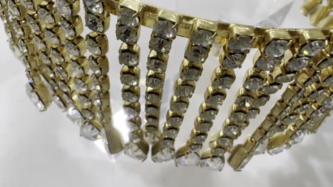 18KGP Belly Dance Tiara. Made with Swarovski Crystals. Rare Find. Shiny