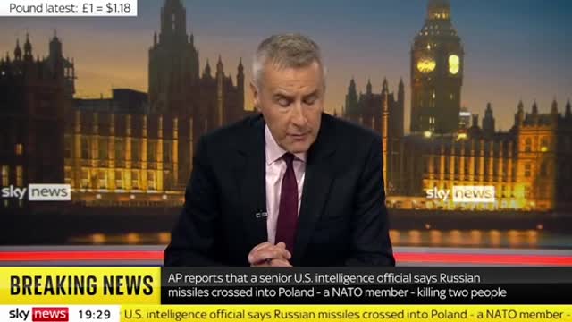 Russian missiles kill two people in NATO member Poland US intelligence official says